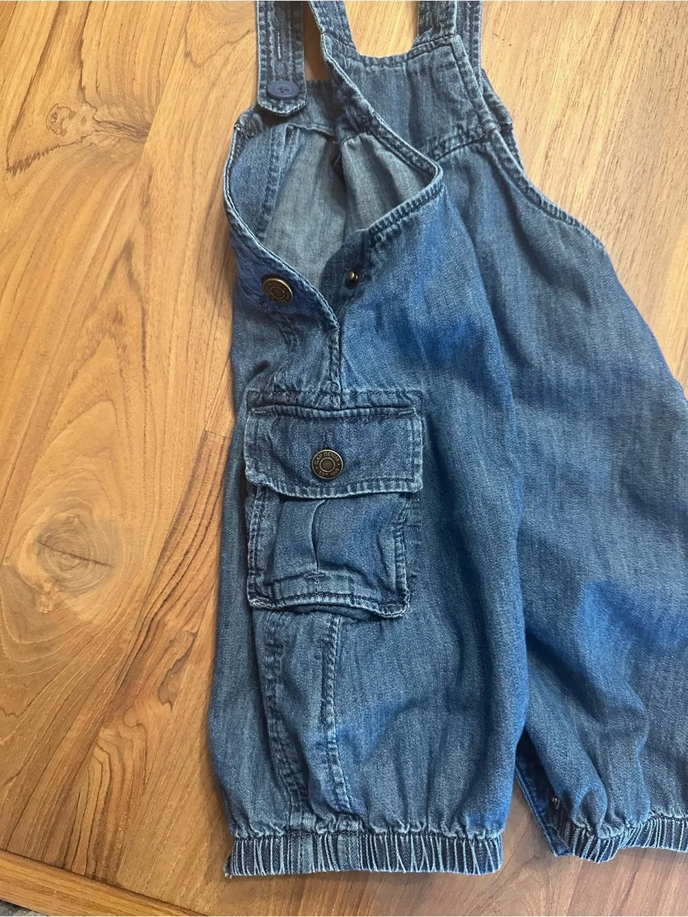 GAP Blue Denim Baby Overalls Romper